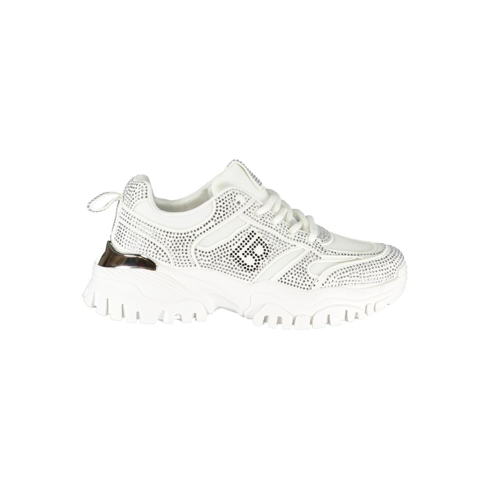 Weißer Polyester Damen Sneaker