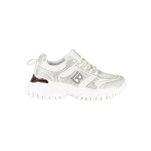 Weiße Polyester-Damen-Sneaker