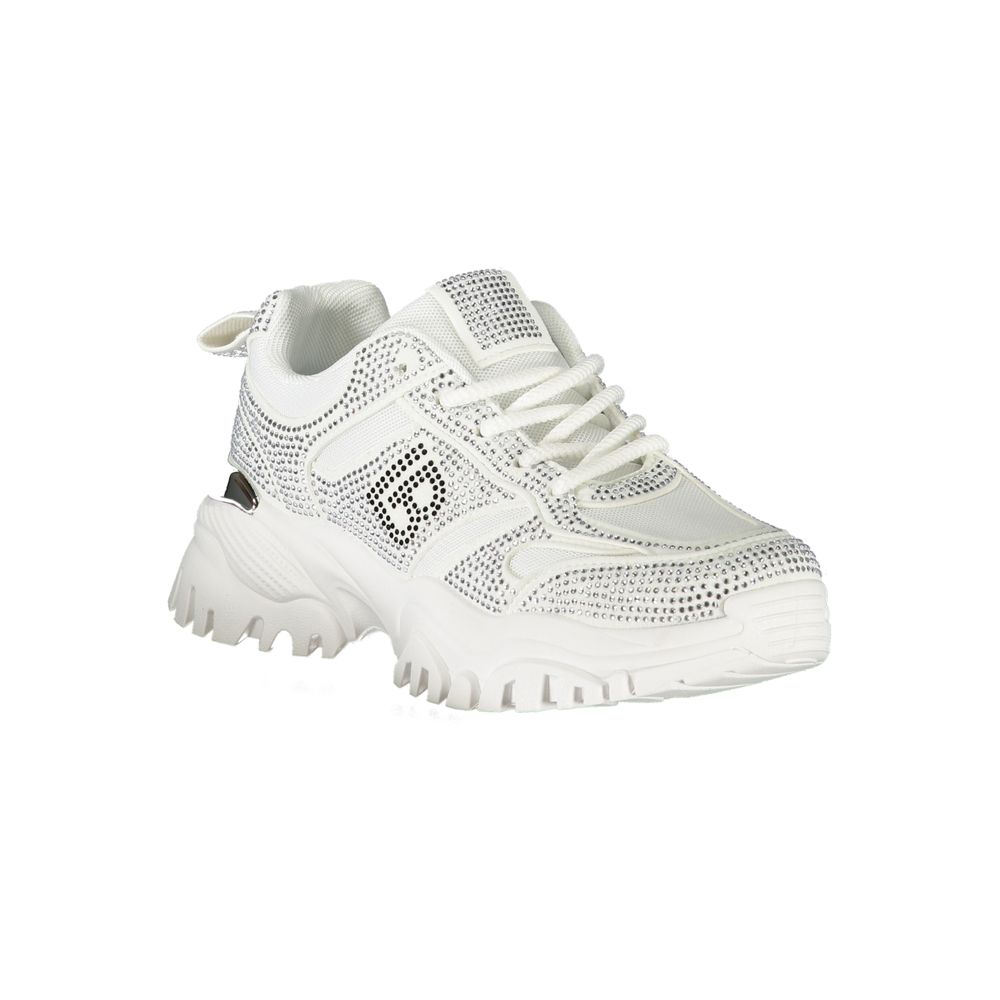 Weißer Polyester Damen Sneaker