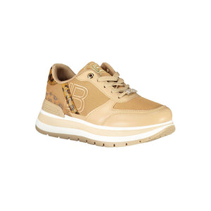 Brauner Polyester Damen Sneaker