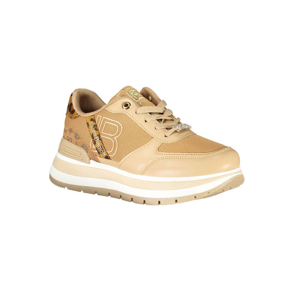 Brauner Polyester Damen Sneaker