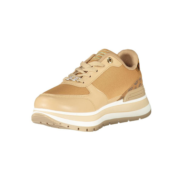 Brauner Polyester Damen Sneaker