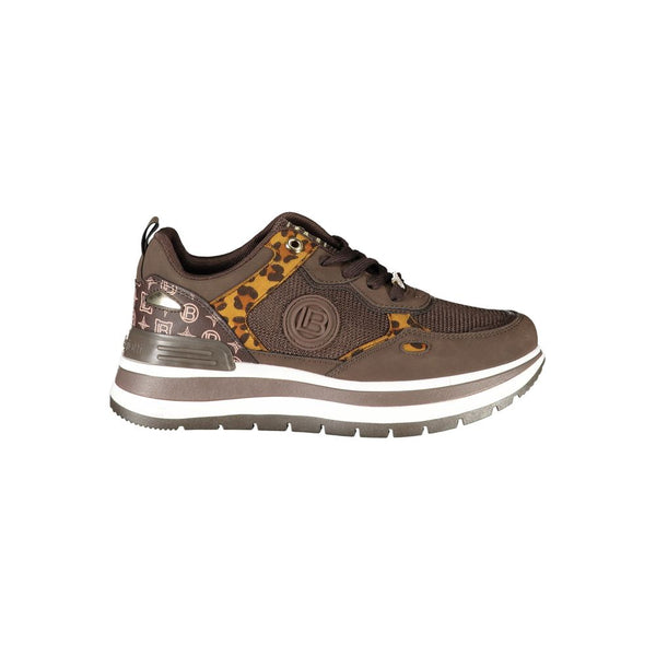 Brauner Polyester Damen Sneaker