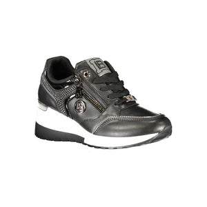 Schwarzer Polyester Damen Sneaker