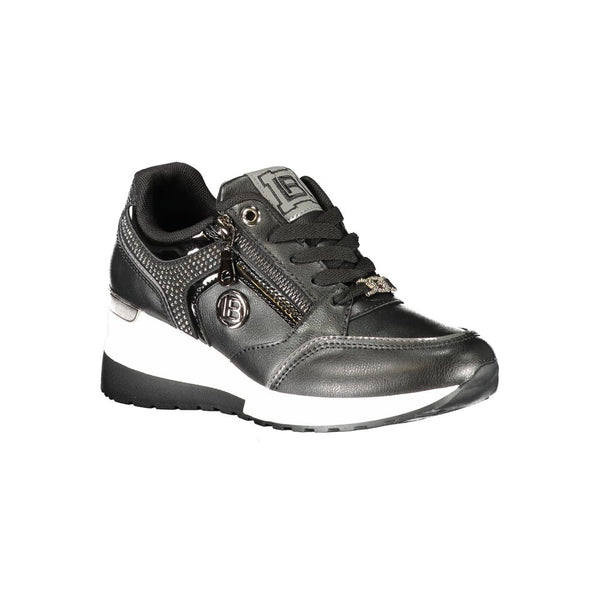 Schwarzer Polyester Damen Sneaker