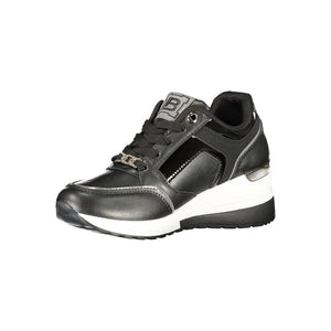 Schwarzer Polyester Damen Sneaker