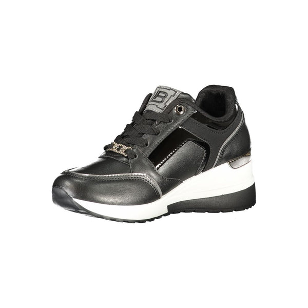 Schwarzer Polyester Damen Sneaker