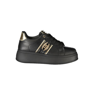 Schwarzer Polyester Damen Sneaker