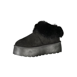 Schwarzer Polyester Damen Sneaker