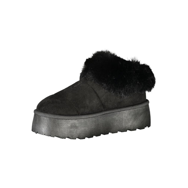 Schwarzer Polyester Damen Sneaker