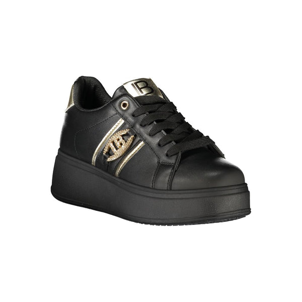 Schwarzer Polyester Damen Sneaker
