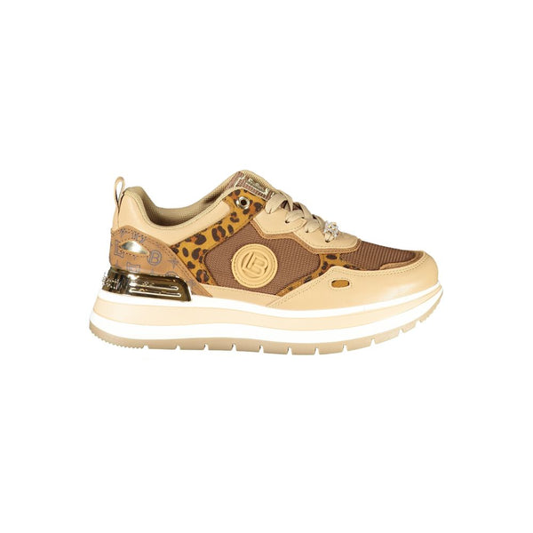 Brauner Polyester Damen Sneaker