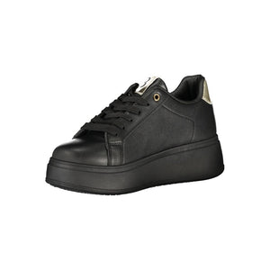Schwarzer Polyester Damen Sneaker