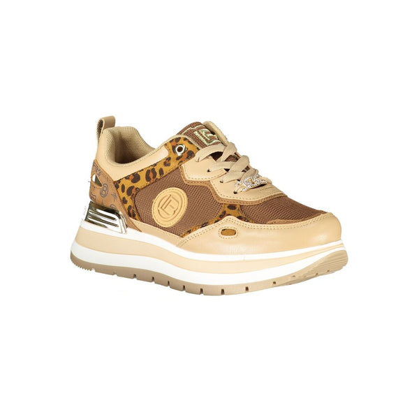 Brauner Polyester Damen Sneaker