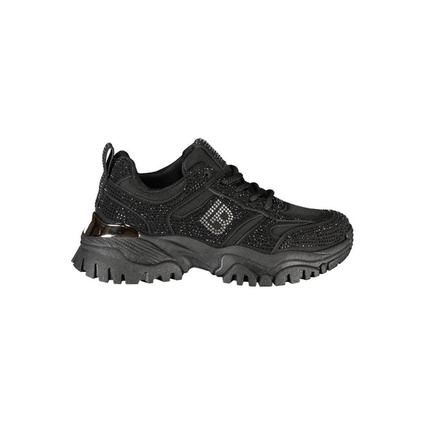 Schwarzer Polyester Damen Sneaker