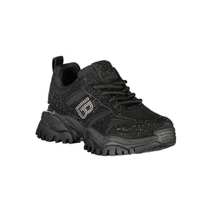 Schwarzer Polyester Damen Sneaker