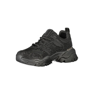 Schwarzer Polyester Damen Sneaker