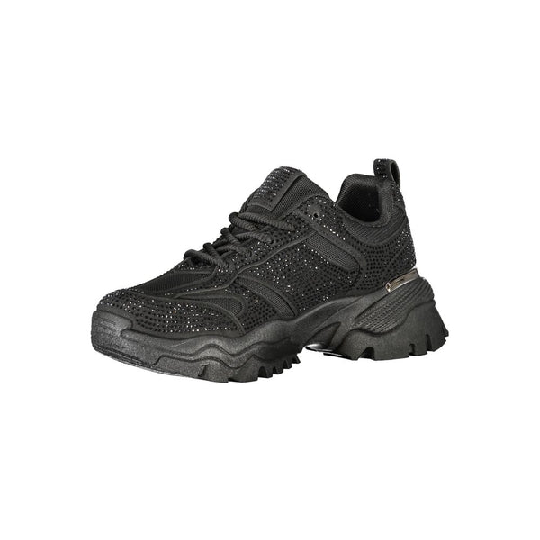 Schwarzer Polyester Damen Sneaker