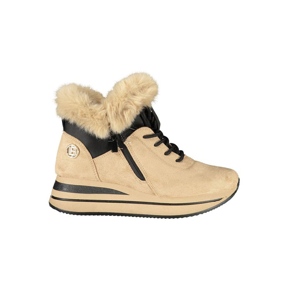 Beige Polyester Damen Sneaker