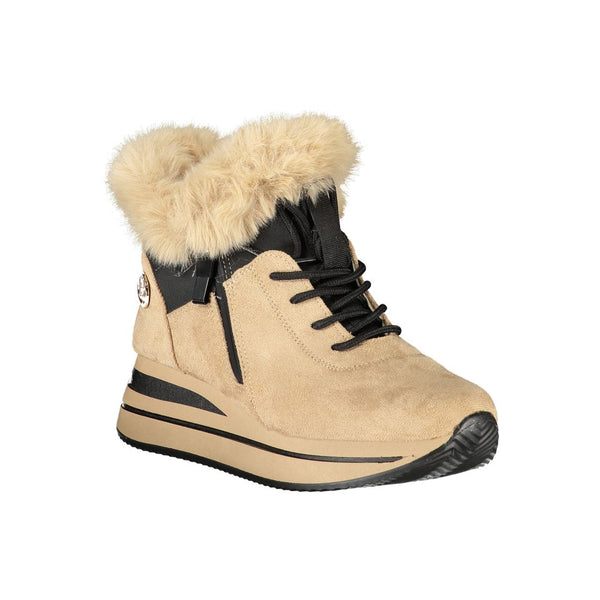 Beige Polyester Damen Sneaker