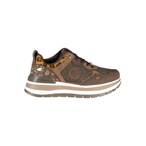 Brauner Polyester Damen Sneaker