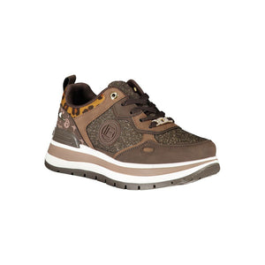 Brauner Polyester Damen Sneaker