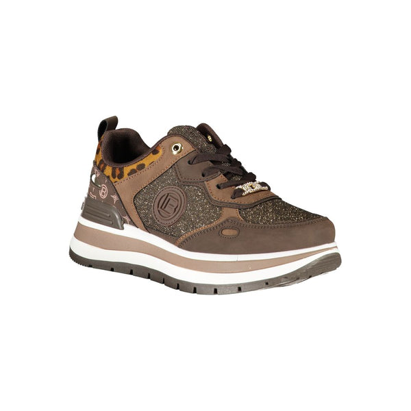 Brauner Polyester Damen Sneaker