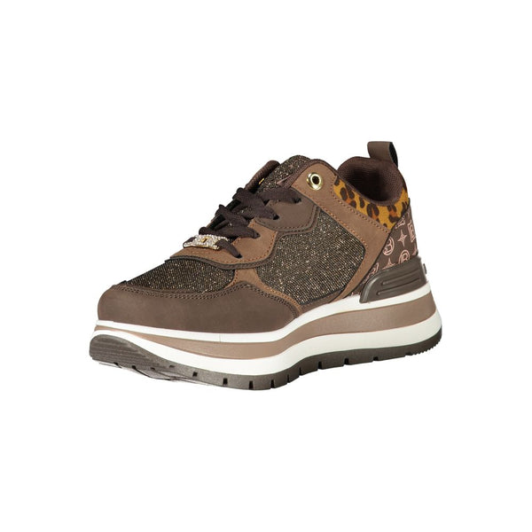 Brauner Polyester Damen Sneaker