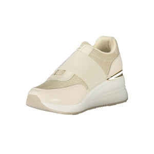 Beige Polyester Damen Sneaker