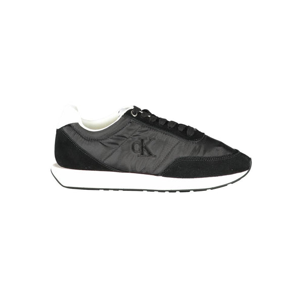 Schwarzes Leder Damen Sneaker