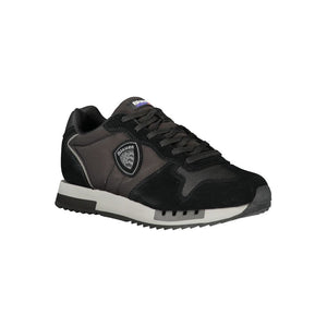 Schwarzes Leder Herren Sneaker