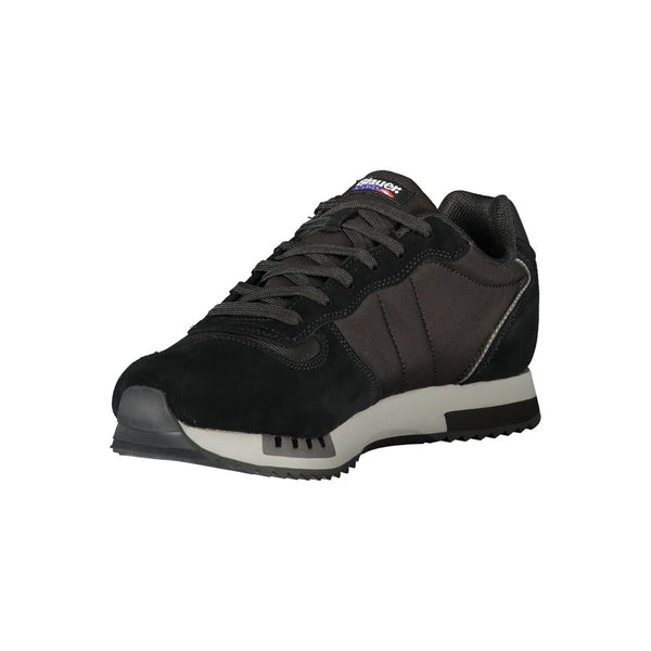Schwarzes Leder Herren Sneaker
