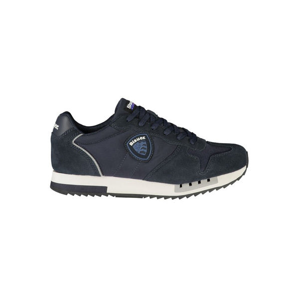 Blaue Leder Herren Sneaker