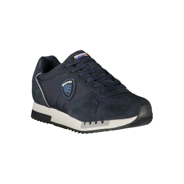 Blaue Leder Herren Sneaker
