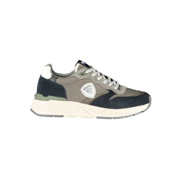 Graue Leder Herren Sneaker