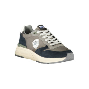 Graue Leder Herren Sneaker