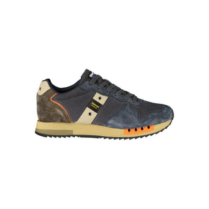 Blaue Leder Herren Sneaker