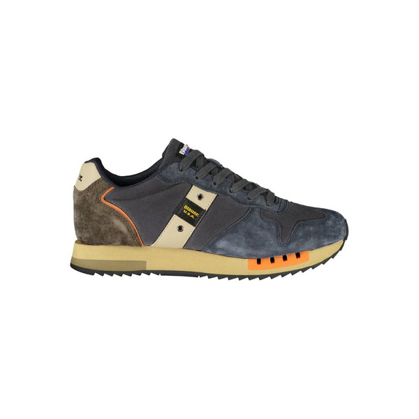 Blaue Leder Herren Sneaker
