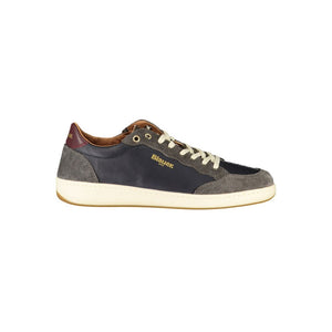 Blaue Leder Herren Sneaker