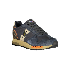 Blaue Leder Herren Sneaker