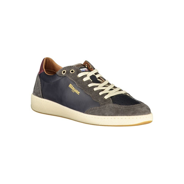 Blaue Leder Herren Sneaker