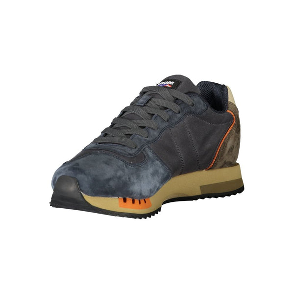 Blaue Leder Herren Sneaker