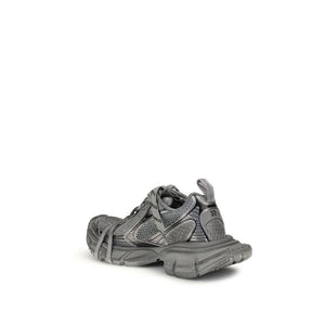 Graue Polyurethan-Sneaker im Chunky-Stil
