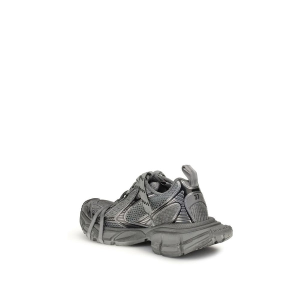 Graue Polyurethan-Sneaker im Chunky-Stil