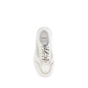 Weiße Kalbshaut Bos Taurus Sneaker