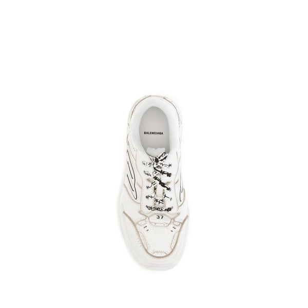 Weiße Kalbshaut Bos Taurus Sneaker