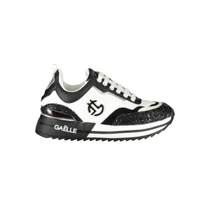 Schwarzer Polyester-Sneaker