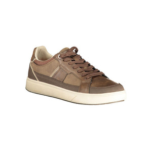 Brauner Polyester-Sneaker