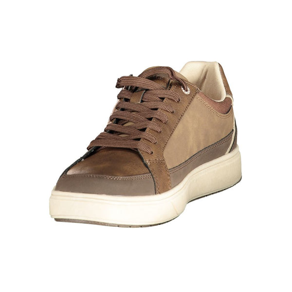 Brauner Polyester-Sneaker
