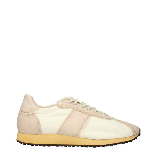 Beigefarbene Stoff-Sneaker